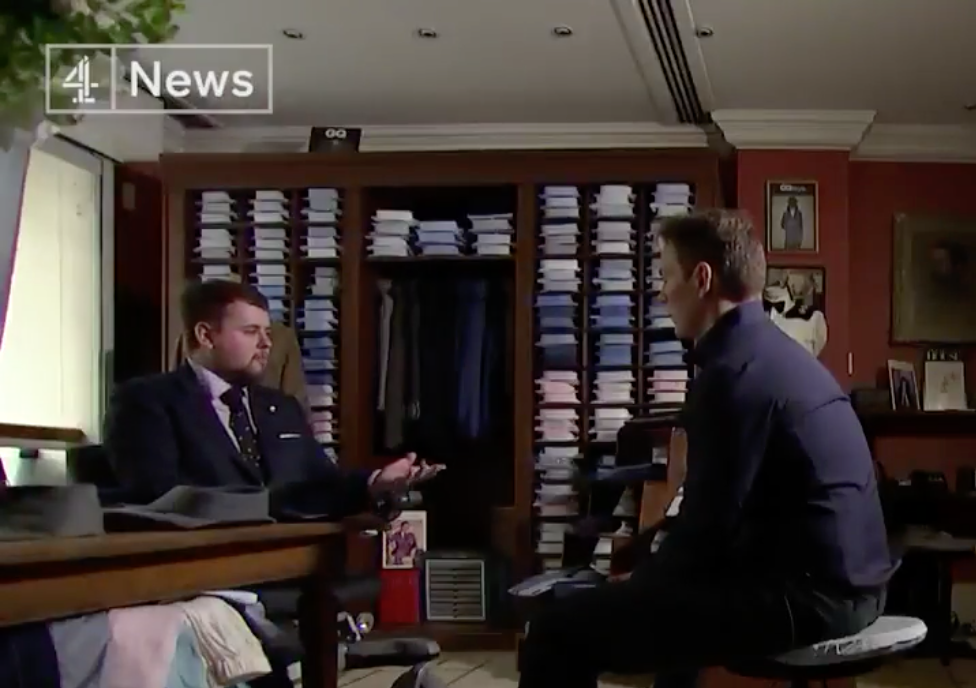 "The West End tailor who makes suits for wounded soldiers." - Channel 4 News